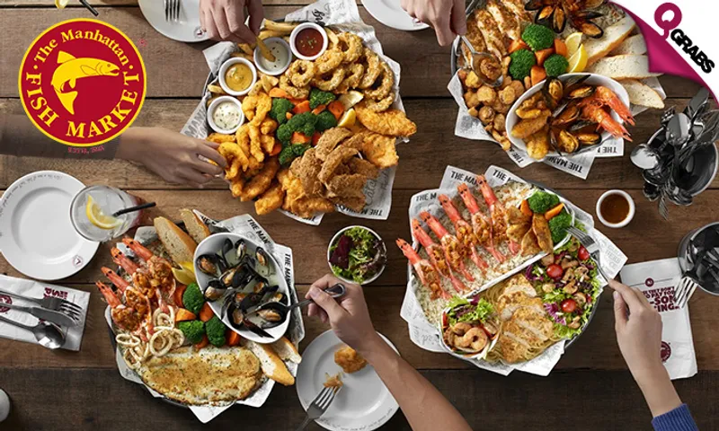 Delicious Seafood Selection at The Manhattan Fish Market!